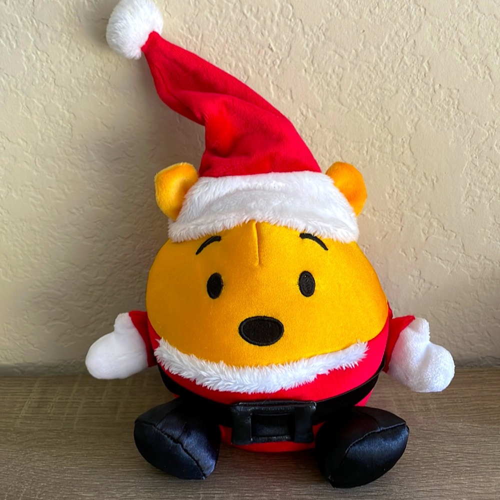 Disney Parks Christmas Santa Winnie The Pooh Plush